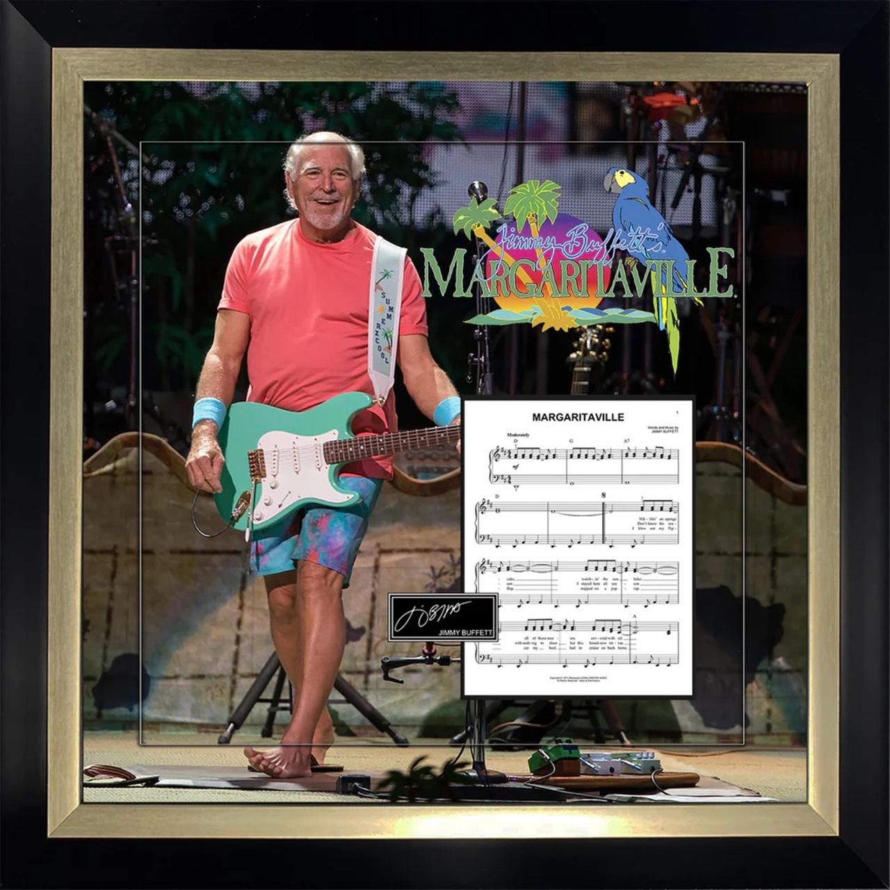 Jimmy Buffett "Margaritaville" Lyrics Collage Powered by Givergy